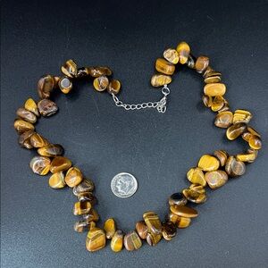 Vintage Chunky Southwestern Tiger’s Eye Gemstone 18” Necklace